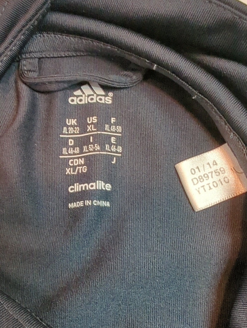 Adidas Women's Climate Black Track Jacket with Teal Accent Stripes Size XL - Picture 3 of 7